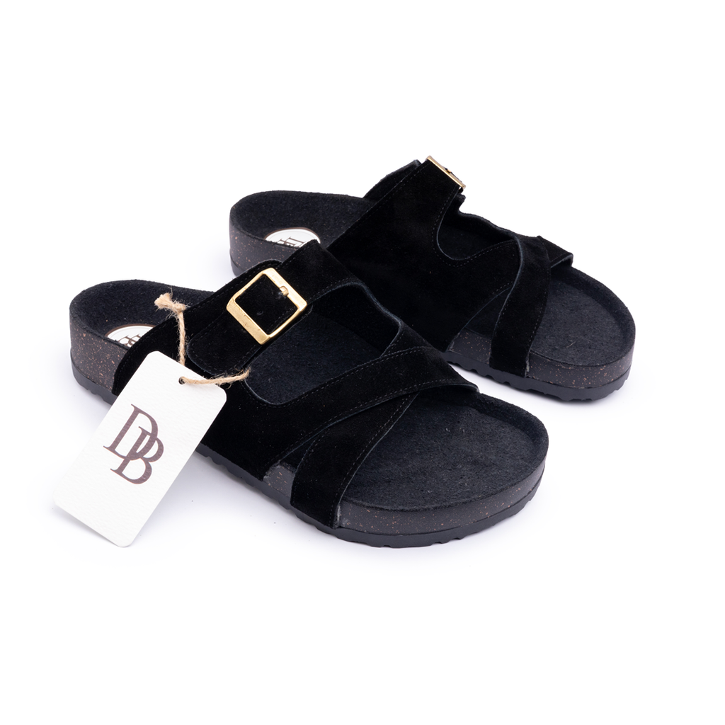 Debagha Buckle Cross Strap Cork Sandals