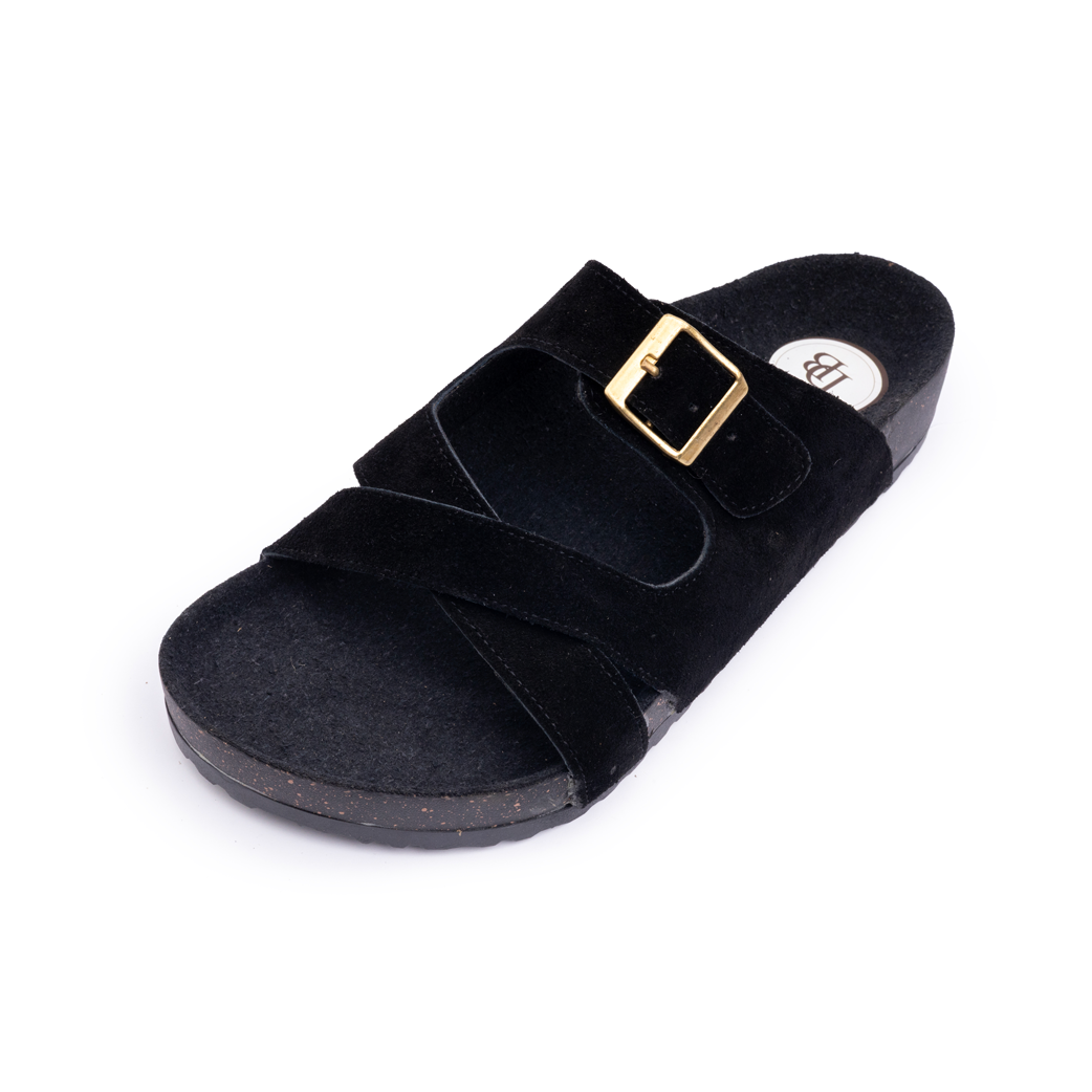 Debagha Buckle Cross Strap Cork Sandals