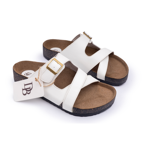 Debagha Buckle Cross Strap Cork Sandals