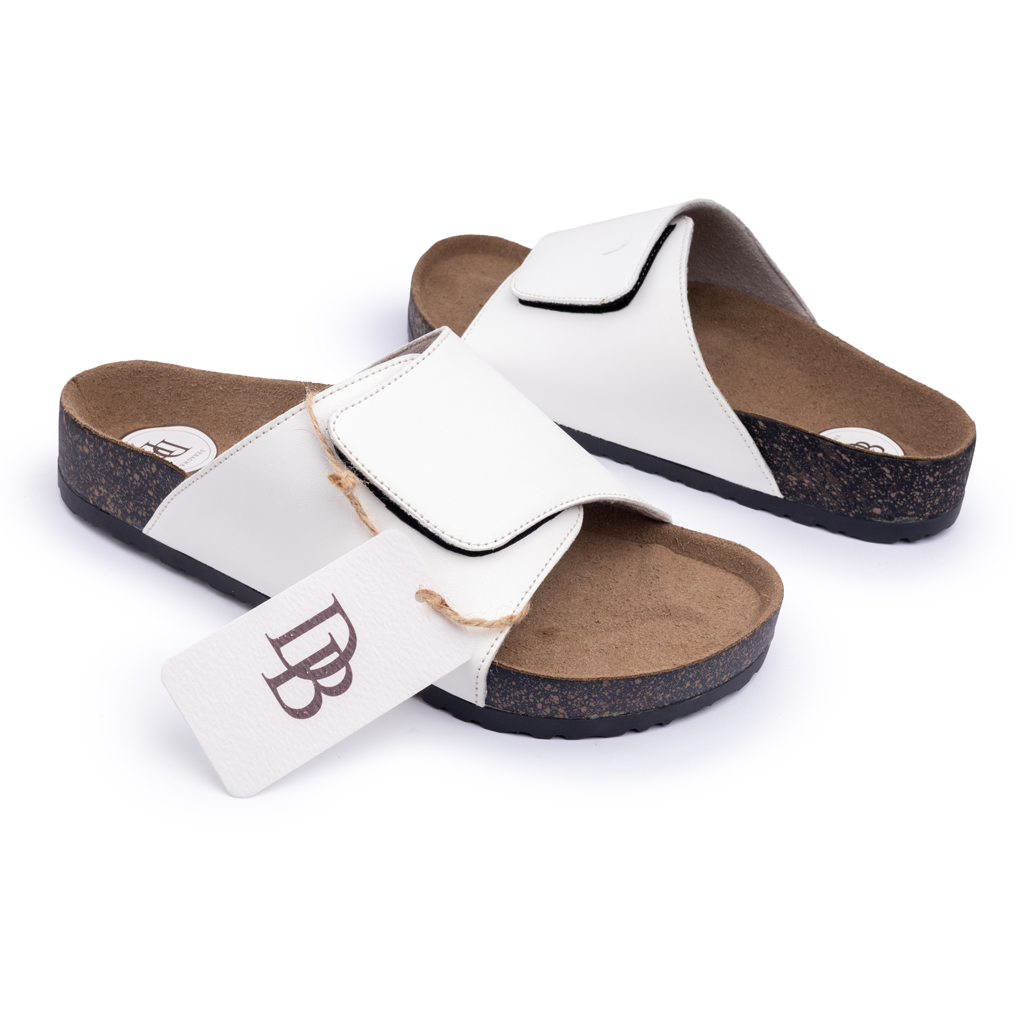 Debagha Cross Strap Cork Footbed Slides
