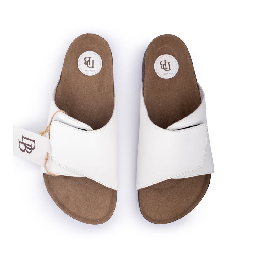 Debagha Cross Strap Cork Footbed Slides