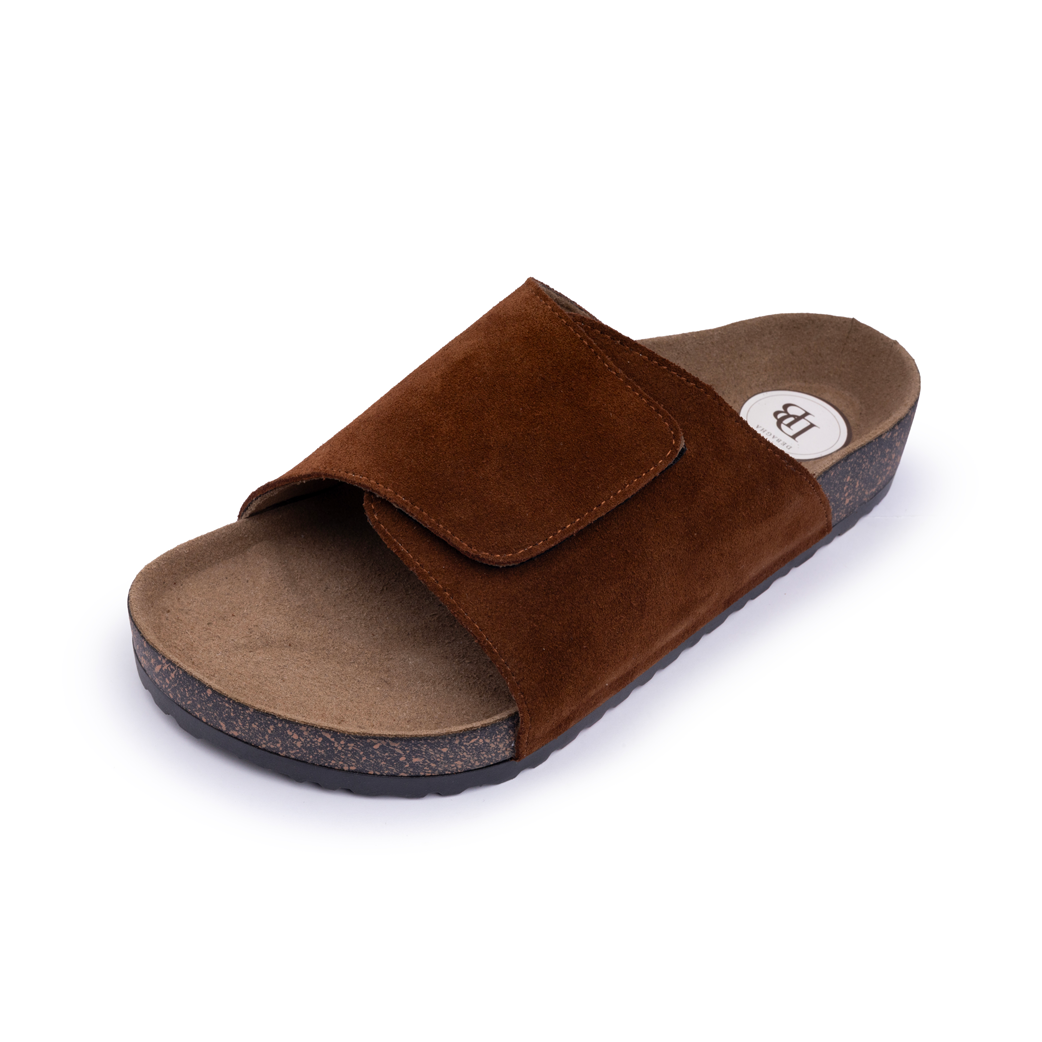 Debagha Cross Strap Cork Footbed Slides